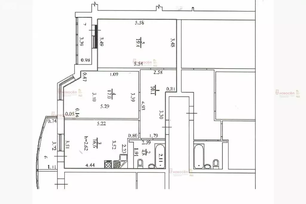 2-комнатная квартира: Екатеринбург, улица Амундсена, 68Б (68 м) - Фото 1
