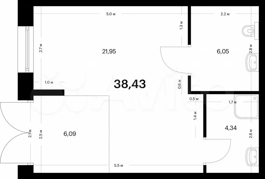 Продам помещение свободного назначения, 38.43 м - Фото 0