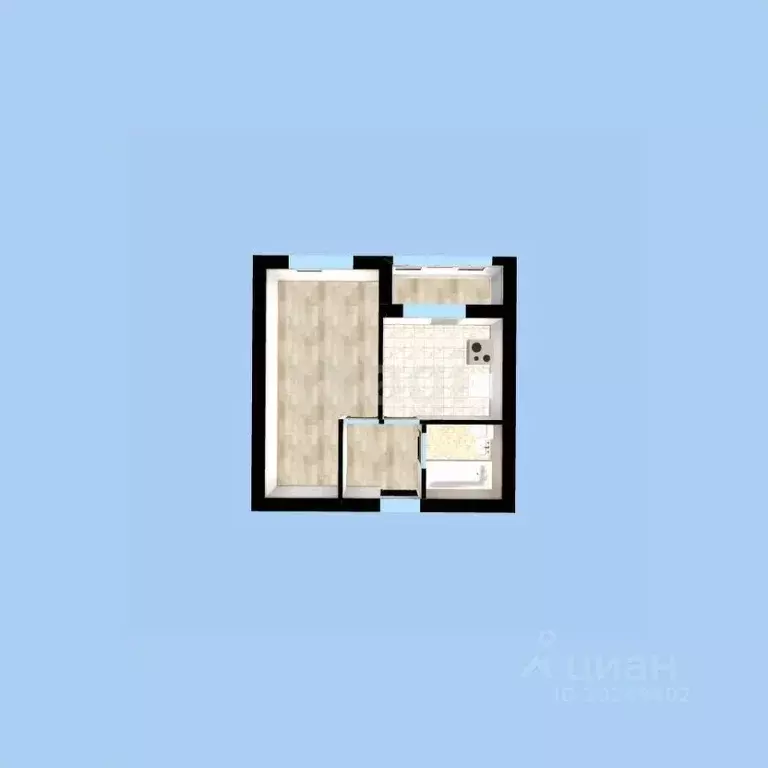 1-к кв. Башкортостан, Уфа ул. Ивана Спатара, 26 (32.0 м) - Фото 2