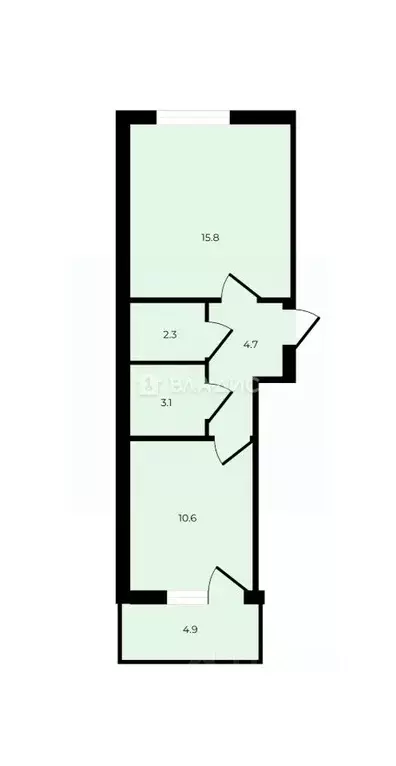 1-к кв. Санкт-Петербург ул. Плесецкая, 16 (37.97 м) - Фото 2