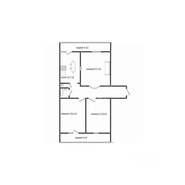 3-к кв. Смоленская область, Смоленск ул. Нормандия-Неман, 31 (78.0 м) - Фото 1