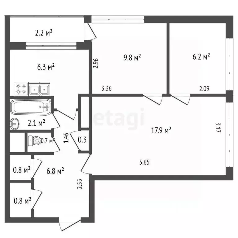 Комната Санкт-Петербург ул. Генерала Симоняка, 3 (24.0 м) - Фото 1