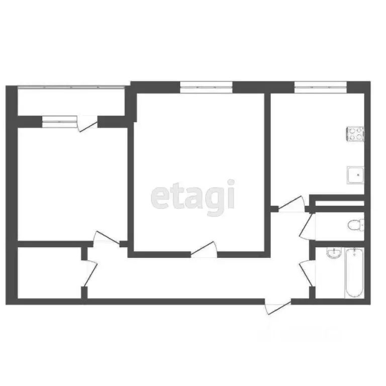 2-к кв. Тюменская область, Тюмень Степная ул., 1А (50.7 м) - Фото 2