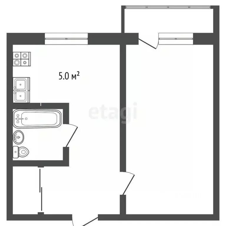 1-к кв. Пермский край, Чернушка бул. 48-й Стрелковой Бригады, 4 (33.5 ... - Фото 2
