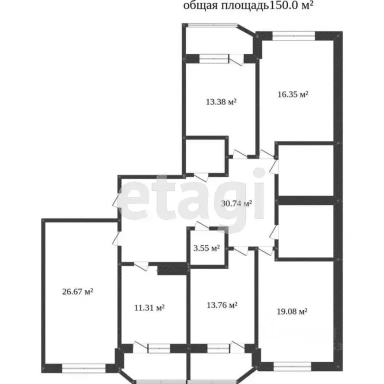 4-к кв. Ханты-Мансийский АО, Сургут Университетская ул., 9 (136.2 м) - Фото 1