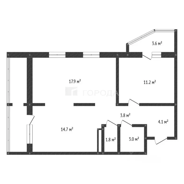 3-к кв. Алтайский край, Барнаул Взлетная ул., 97 (56.0 м) - Фото 2