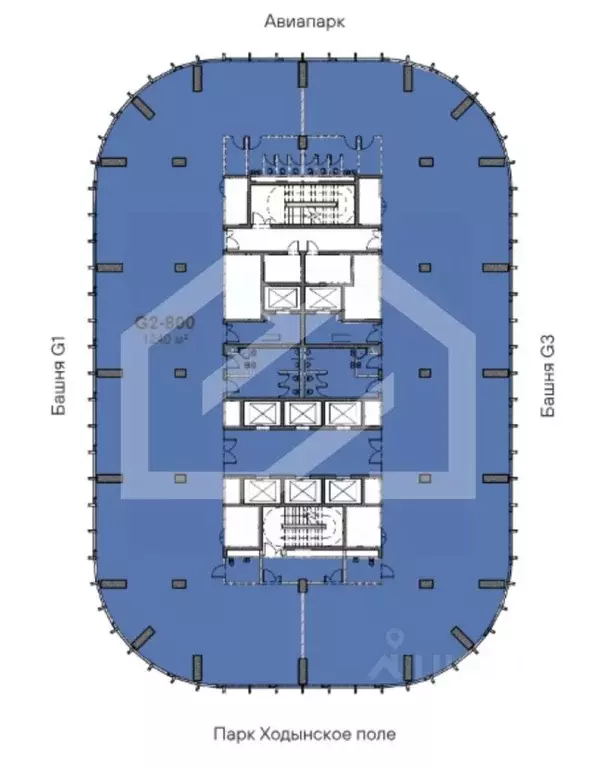 Помещение свободного назначения в Москва Ходынский бул., 20А/2 (1252 ... - Фото 2