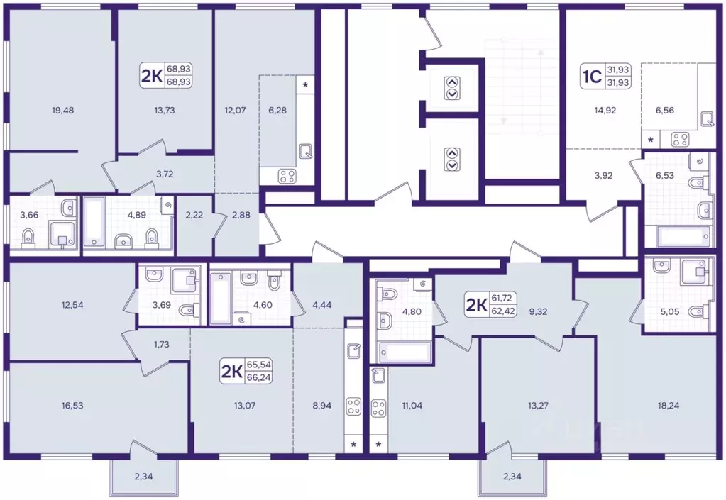 2-к кв. Приморский край, Владивосток ул. Борисенко (66.24 м) - Фото 2