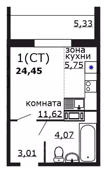 Студия Челябинская область, Челябинск Краснопольская Площадка 1 ... - Фото 1