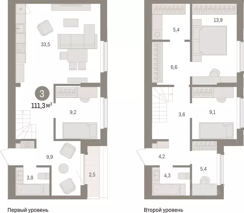 3-к кв. Липецкая область, Липецк пл. Петра Великого, 1 (111.3 м) - Фото 1