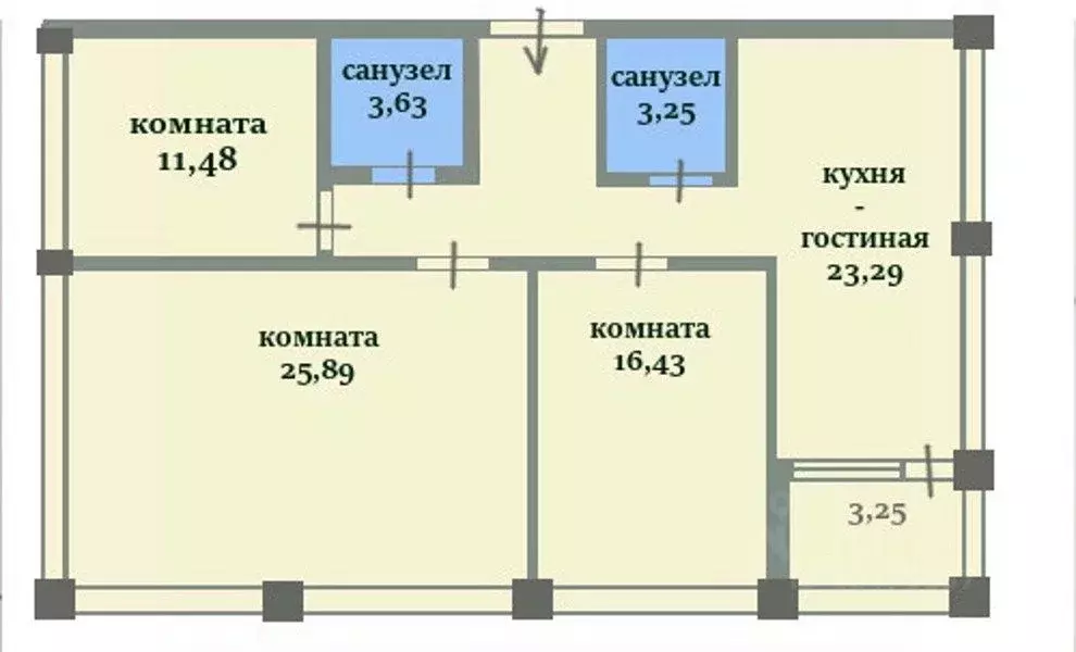 3-к кв. Санкт-Петербург ул. Челюскина, 8 (95.0 м) - Фото 1