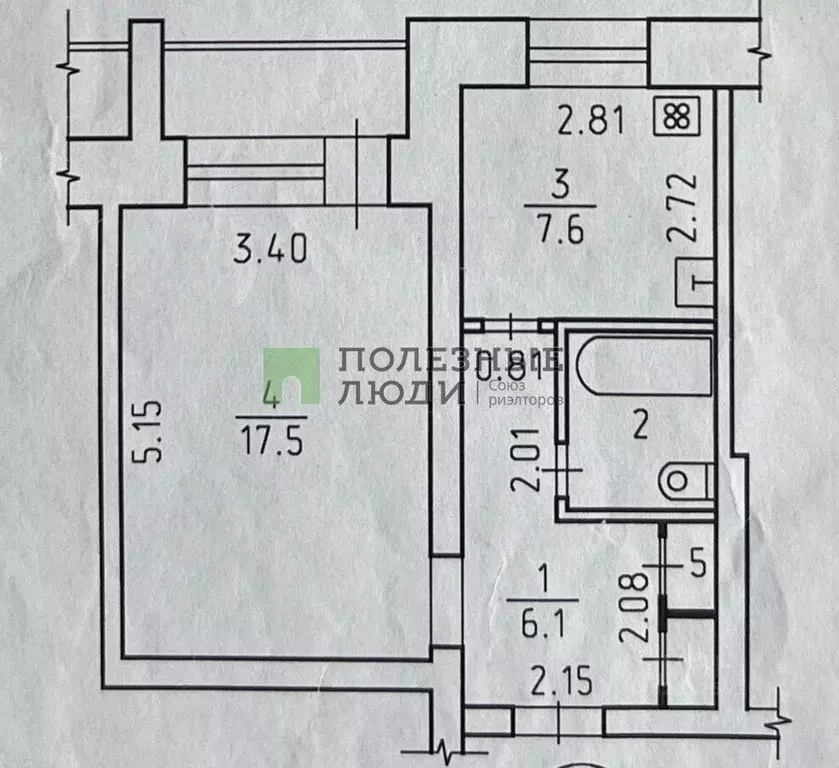 1-к кв. Удмуртия, Ижевск Клубная ул., 25 (35.6 м) - Фото 1