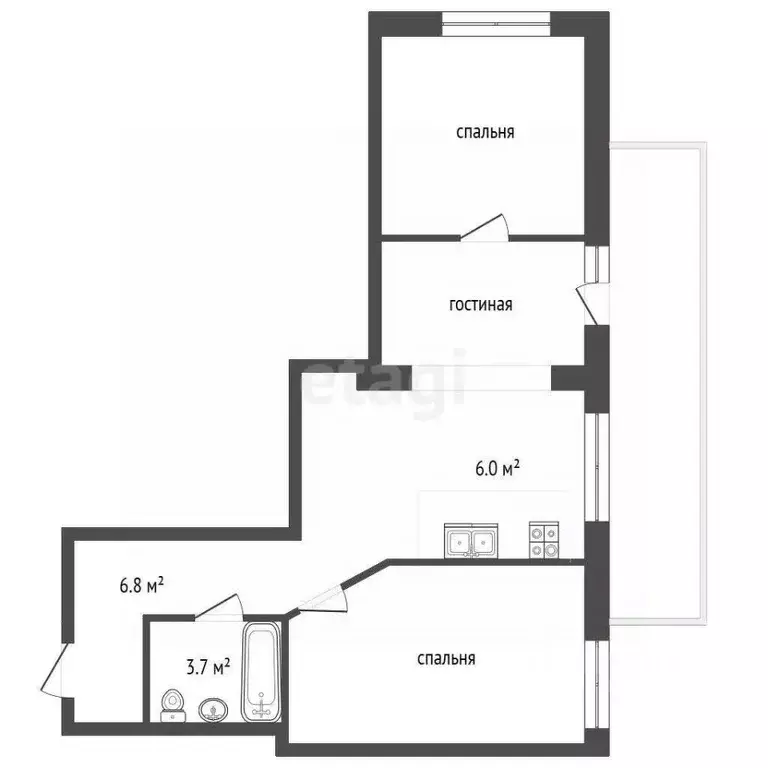 2-к кв. Самарская область, Ставропольский район, с. Верхние Белозерки ... - Фото 1