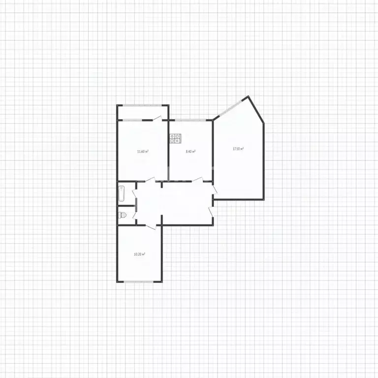 3-к кв. Липецкая область, Липецк Первомайская ул., 85 (62.3 м) - Фото 2
