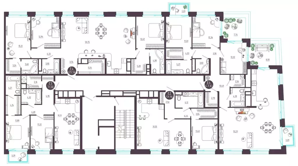 3-к кв. Тульская область, Тула ул. Братьев Жабровых, 6 (125.58 м) - Фото 2