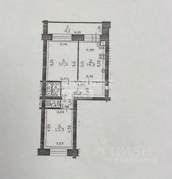 2-к кв. Марий Эл, Йошкар-Ола ул. Яна Крастыня, 2 (64.5 м) - Фото 1