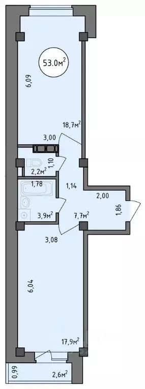 1-к кв. Хакасия, Абакан Советская ул., 123 (53.0 м) - Фото 1