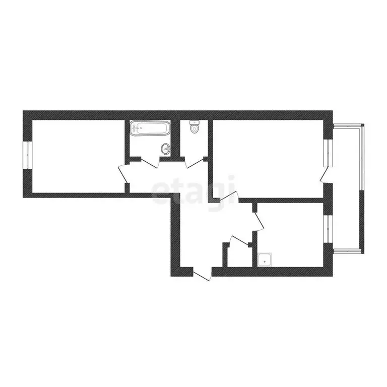 2-комнатная квартира: Улан-Удэ, улица Яковлева, 10 (48.18 м) - Фото 1