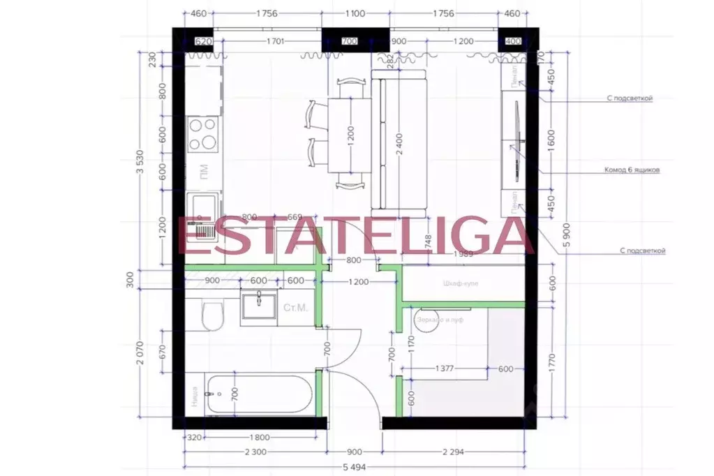 1-к кв. Москва Березовая аллея, 19к2 (32.0 м) - Фото 2