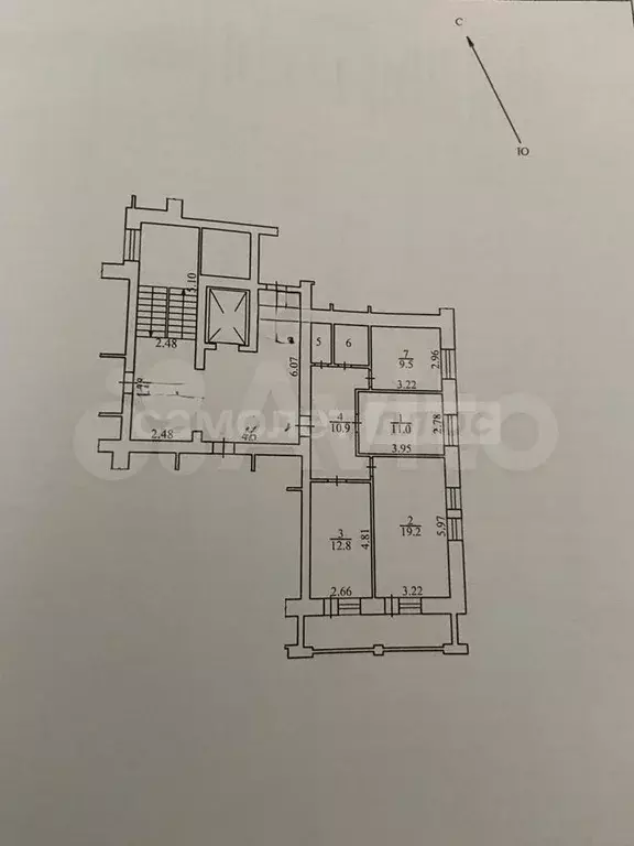 3-к. квартира, 67,9 м, 2/9 эт. - Фото 0