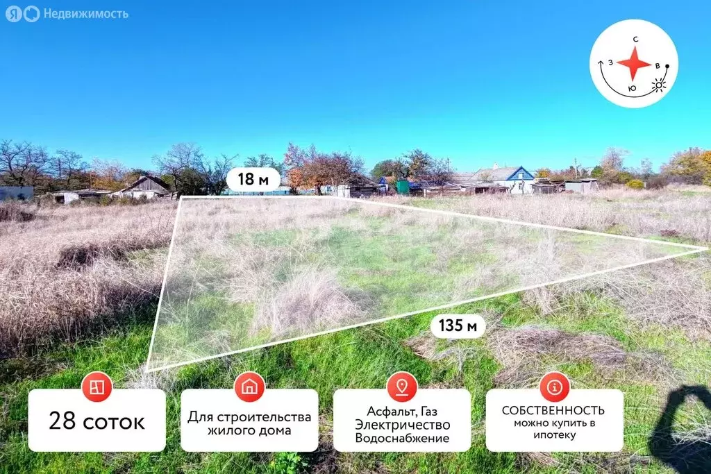 Участок в Запорожское сельское поселение, посёлок Береговой, ... - Фото 1