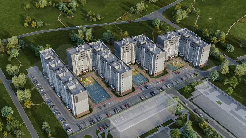 1-к. квартира, 36,9 м, 5/9 эт. - Фото 0