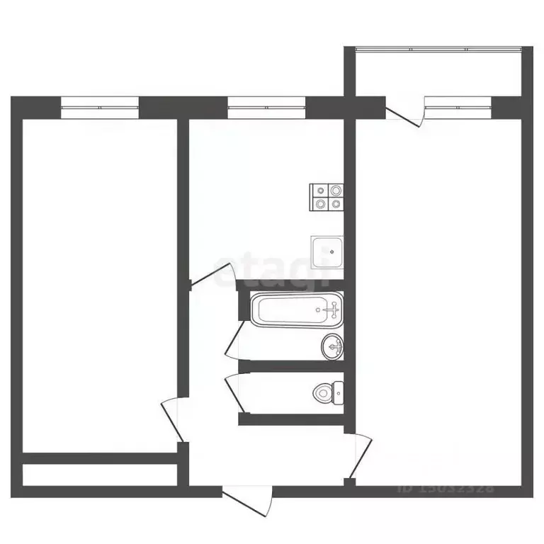 2-к кв. Владимирская область, Муром ул. Энгельса, 1 (45.2 м) - Фото 1