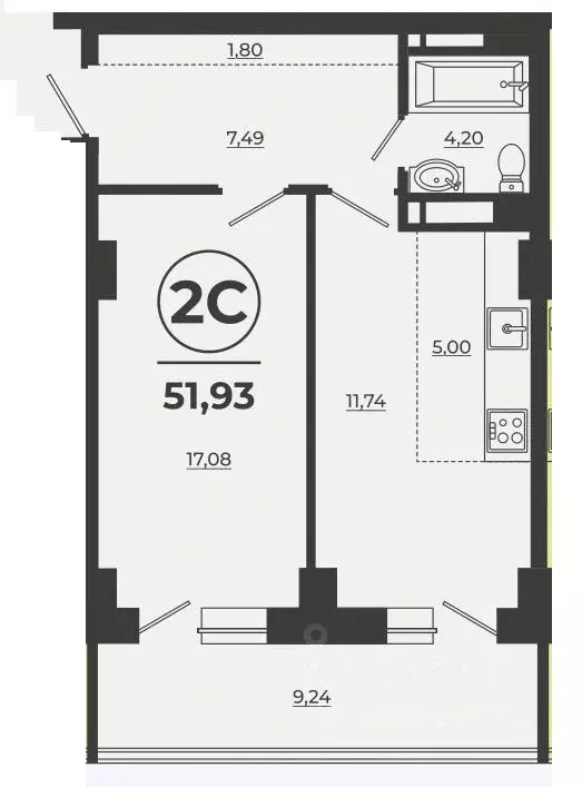 1-к кв. Ростовская область, Ростов-на-Дону Левенцовский мкр, ... - Фото 0