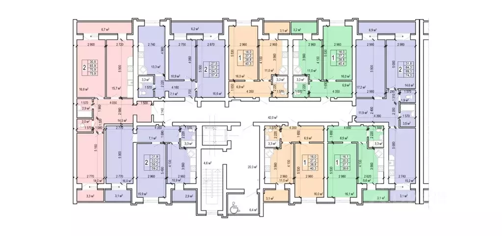2-к кв. Саратовская область, Энгельс Новобазарная ул., 4 (75.9 м) - Фото 1