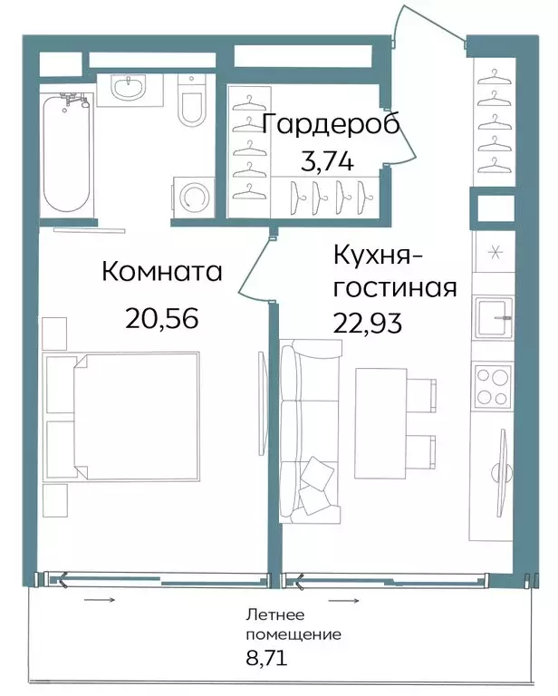 2-комнатная квартира: Республика Крым, Саки, курортный кластер Темпо ... - Фото 1