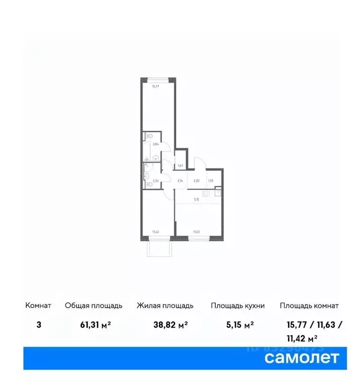 2-к кв. Санкт-Петербург Усть-Славянка тер., ул. Славянская (61.31 м) - Фото 0