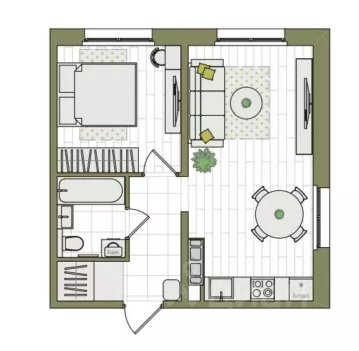 2-к кв. Кировская область, Киров ул. Чистопрудненская, 13А (39.2 м) - Фото 0