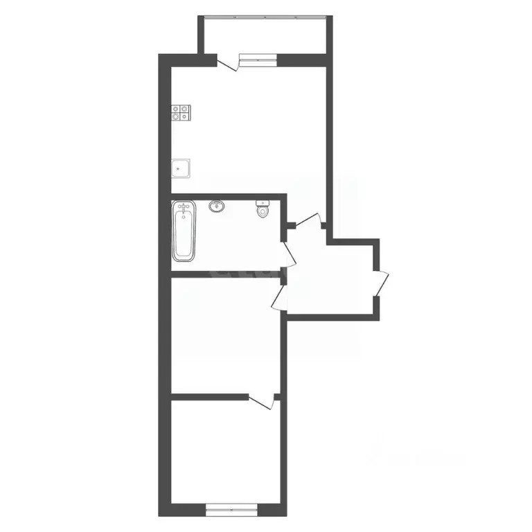 1-к кв. Тульская область, Тула городской округ, пос. Петровский ул. ... - Фото 2