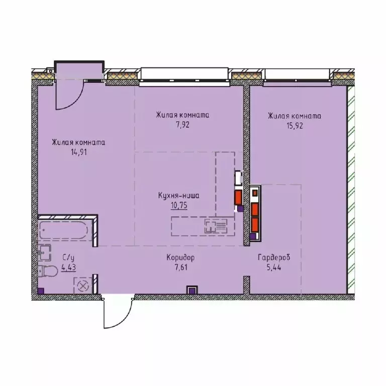 3-к кв. Иркутская область, Иркутск Култукская ул., 16 (67.9 м) - Фото 0