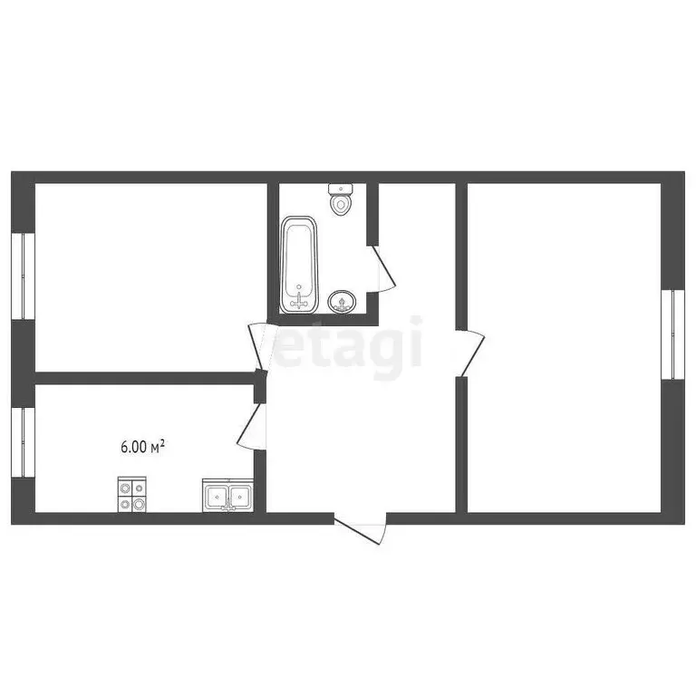 2-комнатная квартира: Бахчисарай, улица Самохвалова, 4 (48.8 м) - Фото 0