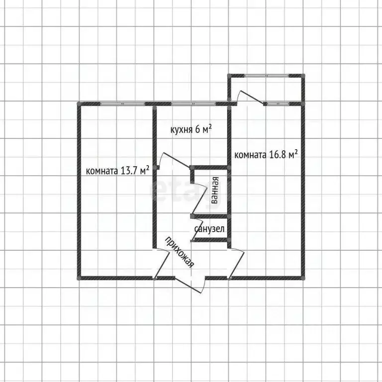 2-к кв. Адыгея, Майкоп ул. Димитрова, 11/4 (45.3 м) - Фото 2