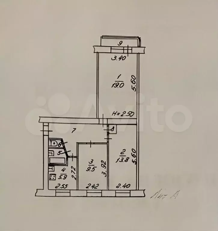 3-к. квартира, 60 м, 3/5 эт. - Фото 0