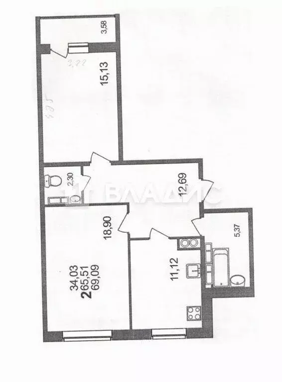 2-комнатная квартира: рабочий посёлок Разумное, микрорайон ... - Фото 1