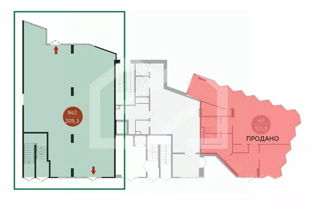 Торговая площадь в Москва ул. 1-я Ватутинская, 12к2 (209 м) - Фото 1