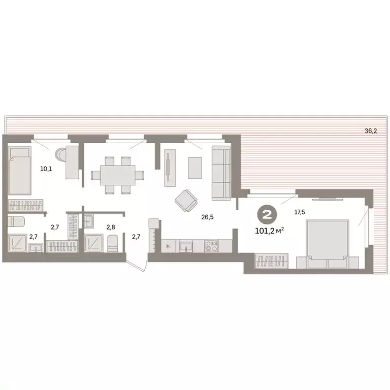 2-комнатная квартира: Екатеринбург, жилой район Сортировочный, ... - Фото 2