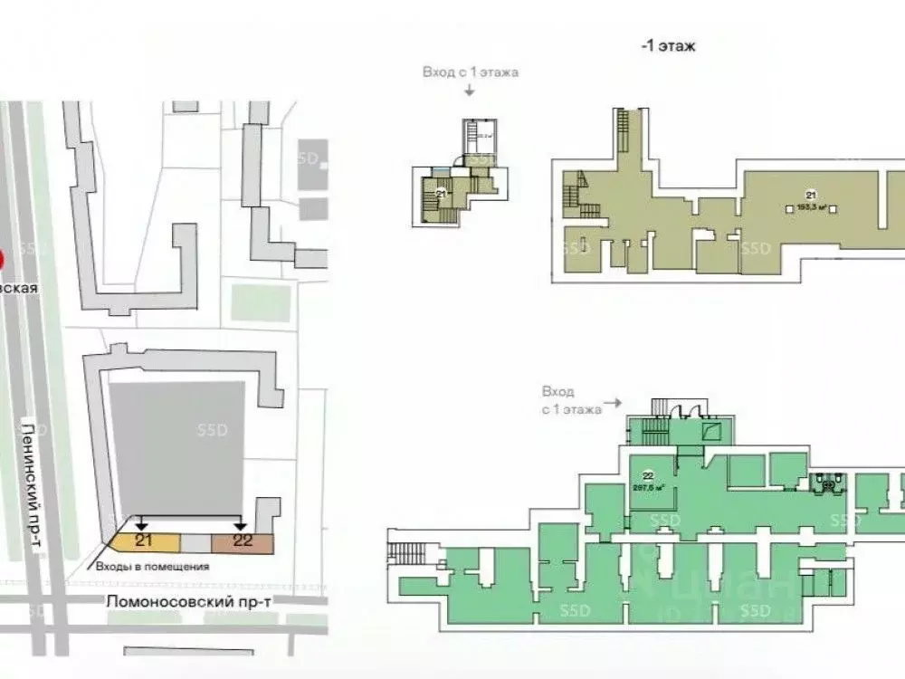 Торговая площадь в Москва Ломоносовский просп., 11/70 (37 м) - Фото 2