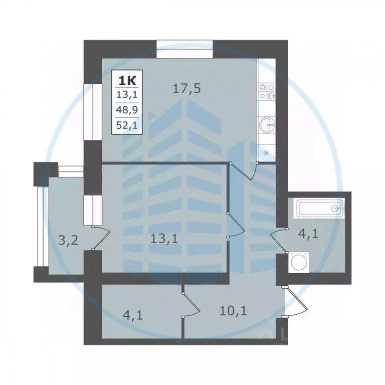 1-к кв. Ставропольский край, Ессентуки  (52.1 м) - Фото 2