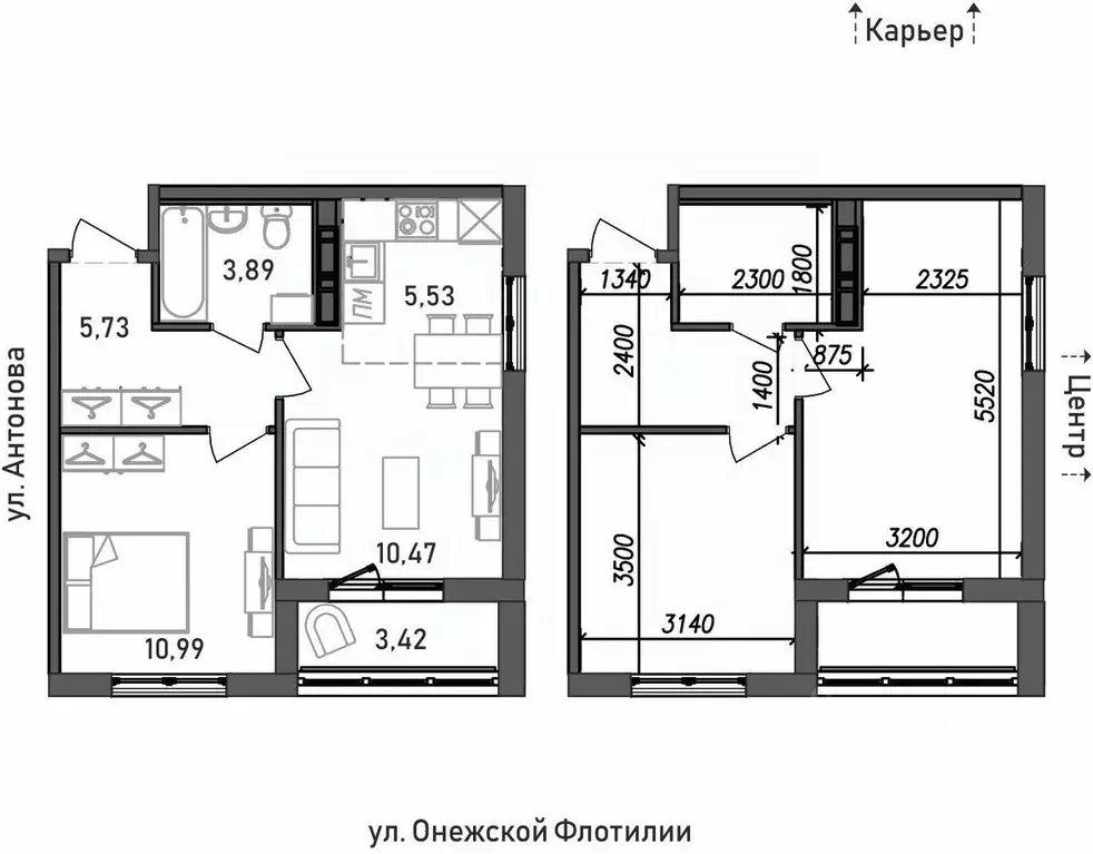 2-к кв. Карелия, Петрозаводск ул. Онежской Флотилии, 10 (40.03 м) - Фото 0