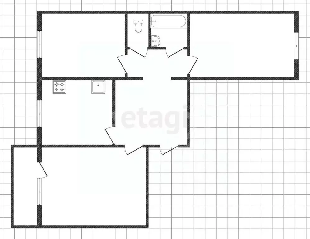 3-к кв. Липецкая область, Липецк Агрономическая ул., 14 (64.0 м) - Фото 2