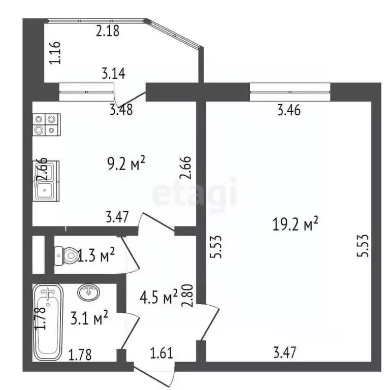 1-к кв. Орловская область, Орел бул. Молодежи, 9 (37.3 м) - Фото 1