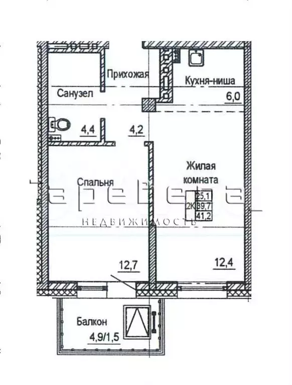 2-к. квартира, 39 м, 9/19 эт. - Фото 0