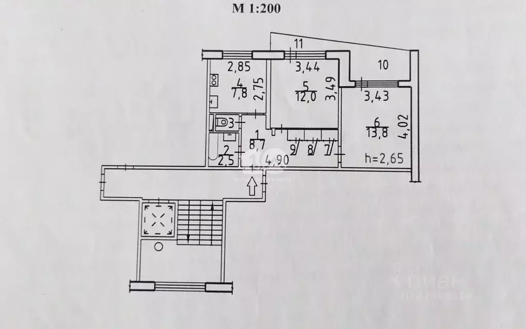 2-к кв. Новосибирская область, Новосибирск Степная ул., 71 (47.3 м) - Фото 2