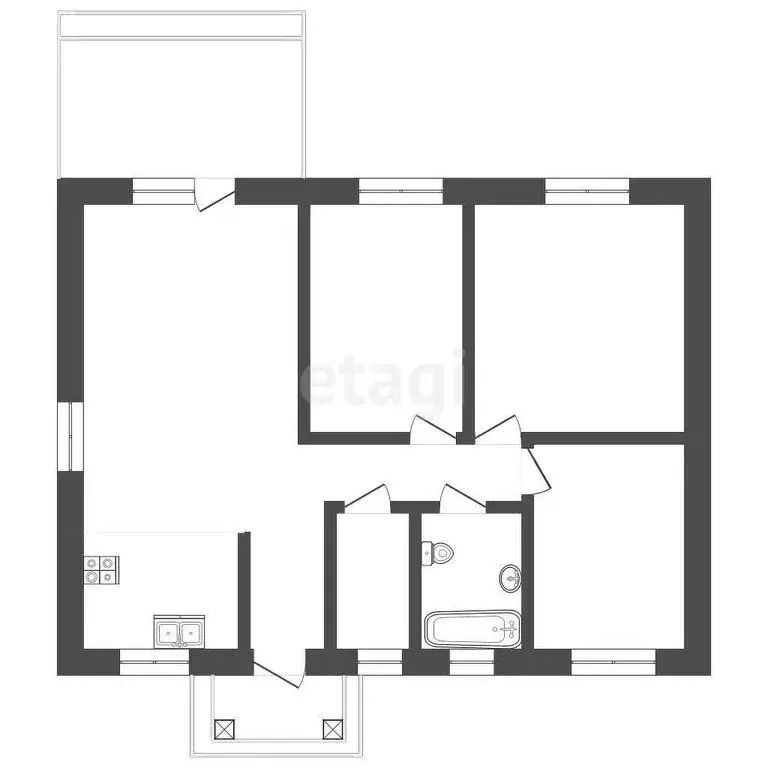 Дом в Перевалово, Первоцветная улица (96 м) - Фото 1