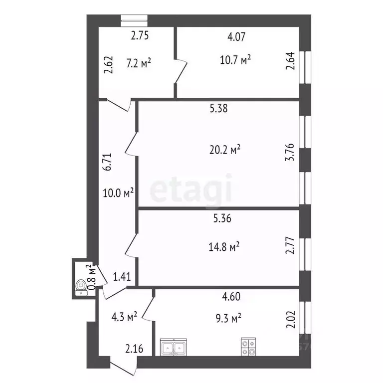 4-к кв. Санкт-Петербург Расстанная ул., 1 (77.3 м) - Фото 1