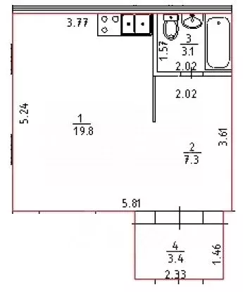 1-к кв. Пермский край, Пермь ул. Желябова, 3 (34.0 м) - Фото 1